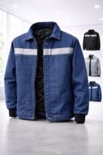 Kot İş Montu – Dayanıklı Reflektörlü İş Ceketi