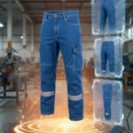 Çift Diz Destekli Kot İş Pantolonu